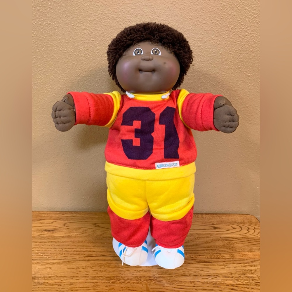 Vintage Cabbage Patch Kids Doll AA Boy With Fuzzy Shag Hair